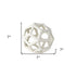 7" White Ceramic Decorative Orb Tabletop Sculpture