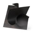 18" Metal Antiqued Black Modern Abstract Sculpture