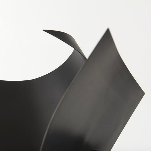 18" Metal Antiqued Black Modern Abstract Sculpture