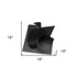 18" Metal Antiqued Black Modern Abstract Sculpture