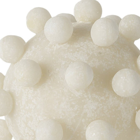 5" Ivory Resin Knobby Nubs Orb Tabletop Sculpture
