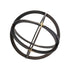 9" Black Metal Round Tabletop Sculpture
