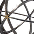 9" Black Metal Round Tabletop Sculpture