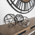 9" Black Metal Round Tabletop Sculpture