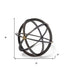 9" Black Metal Round Tabletop Sculpture