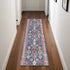 8' X 10' Blue and Ivory Oriental Area Rug