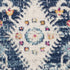 8' X 10' Blue and Ivory Oriental Area Rug