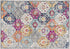 10' Blue And Ivory Floral Runner Rug