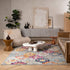 10' Blue And Ivory Floral Runner Rug