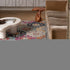 10' Blue And Ivory Floral Runner Rug