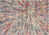 5' X 8' Cream Celestial Burst Abstract Area Rug