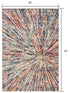 5' X 8' Cream Celestial Burst Abstract Area Rug