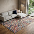 8' X 11' Cream Celestial Burst Abstract Area Rug