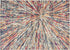 8' X 11' Cream Celestial Burst Abstract Area Rug