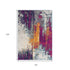 9' X 13' Gray and Magenta Abstract Area Rug