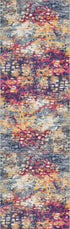 8' X 10' Blue and Ivory Abstract Area Rug