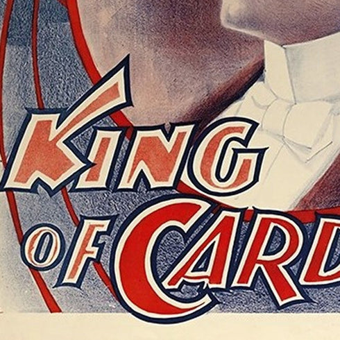 8.5" X 11" Houdini King Of Cards Vintage Magic Poster Wall Art