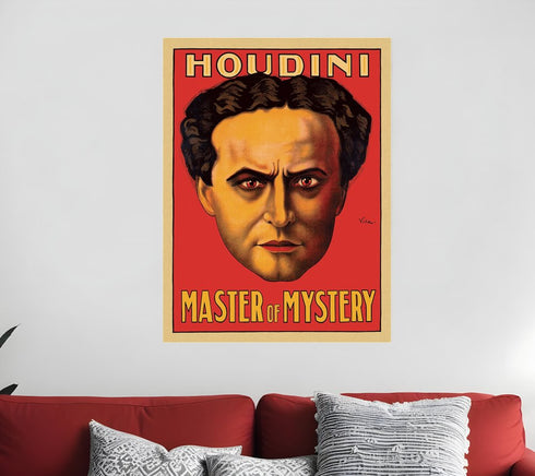 8.5" X 11" Houdini Master Of Mystery Vintage Magic Poster Wall Art