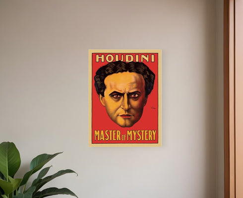 8.5" X 11" Houdini Master Of Mystery Vintage Magic Poster Wall Art