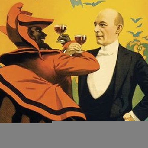 Kellar Having Drinks With The Devil Vintage Magic Unframed Print Wall Art
