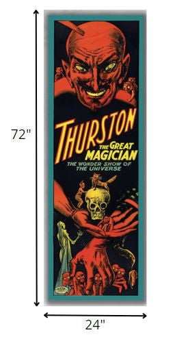 6" X 18" Thurston The Great Wonder Show Vintage Magic Poster Wall Art