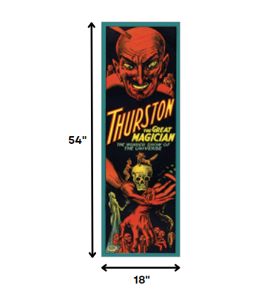 6" X 18" Thurston The Great Wonder Show Vintage Magic Poster Wall Art