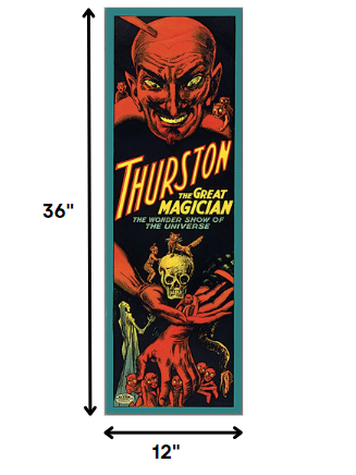 6" X 18" Thurston The Great Wonder Show Vintage Magic Poster Wall Art
