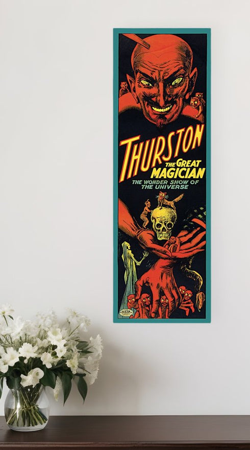 6" X 18" Thurston The Great Wonder Show Vintage Magic Poster Wall Art