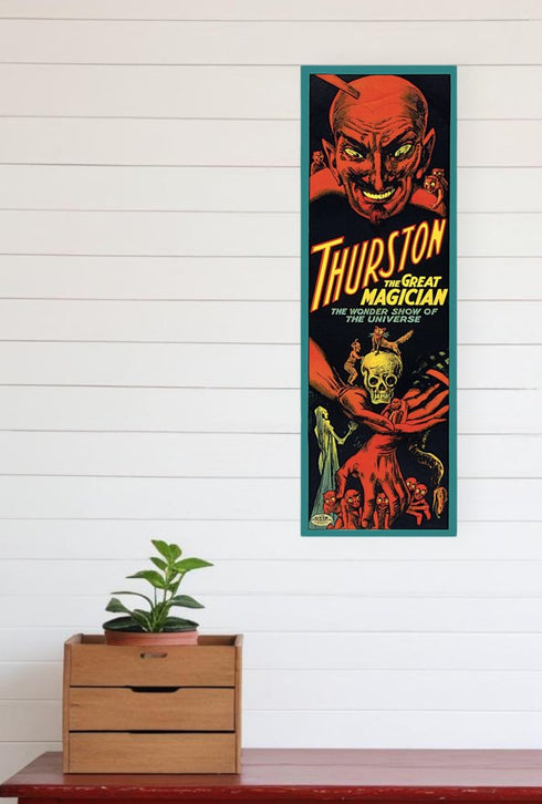 6" X 18" Thurston The Great Wonder Show Vintage Magic Poster Wall Art