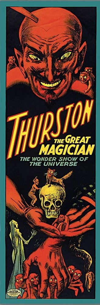 6" X 18" Thurston The Great Wonder Show Vintage Magic Poster Wall Art