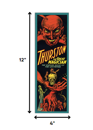 6" X 18" Thurston The Great Wonder Show Vintage Magic Poster Wall Art