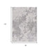 8' X 11' Cream And Gray Tinted Ogee Pattern Area Rug