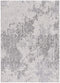 8' X 11' Cream And Gray Tinted Ogee Pattern Area Rug