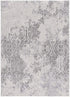 8' X 11' Cream And Gray Tinted Ogee Pattern Area Rug
