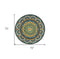 6' Blue Round Wool Geometric Hand Tufted Area Rug