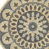 6' Gray Round Wool Geometric Hand Tufted Area Rug