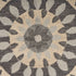 6' Gray Round Wool Geometric Hand Tufted Area Rug