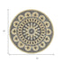 6' Gray Round Wool Geometric Hand Tufted Area Rug