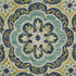 6' Green And Ivory Wool Geometric Hand Tufted Round Rug