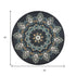 6' Round Black Floral Paradise Area Rug