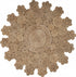 6' Natural Jute Abstract Geometric Hand Braided Round Rug