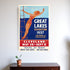 16" X 24" Great Lakes 1937 Vintage Travel Poster Wall Art