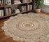 8’ Round Natural Coiled Area Rug