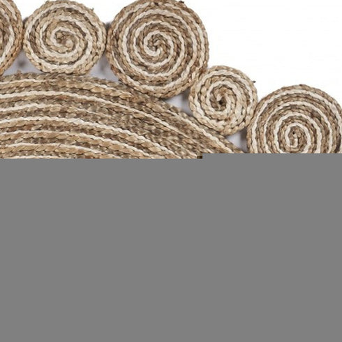 8’ Round Natural Coiled Area Rug