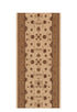 10' Beige And Ivory Oriental Runner Rug