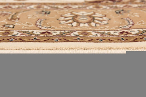 10' Beige And Ivory Oriental Runner Rug