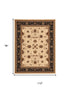 8' X 11' Black And Ivory Oriental Area Rug