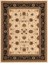 8' X 11' Black And Ivory Oriental Area Rug