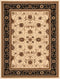 8' X 11' Black And Ivory Oriental Area Rug