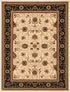 8' X 11' Black And Ivory Oriental Area Rug